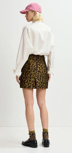 Multicolor minirok in luipaardjacquard Generic Essentiel