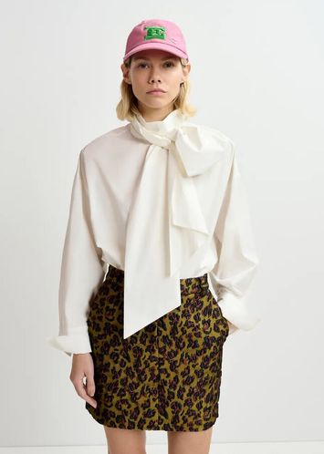 Multicolor minirok in luipaardjacquard Generic Essentiel