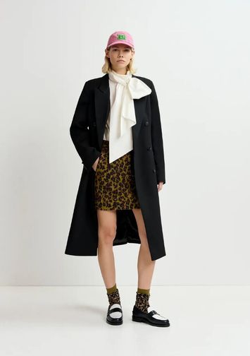Multicolor minirok in luipaardjacquard Generic Essentiel