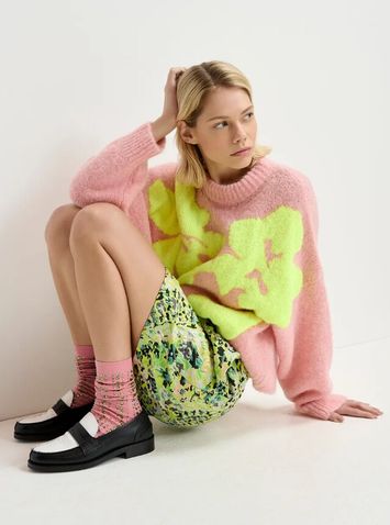 Multicolor minirok in bloemenjacquard Generic Essentiel