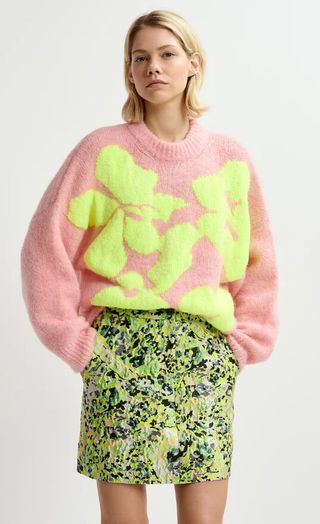 Multicolor minirok in bloemenjacquard Generic Essentiel