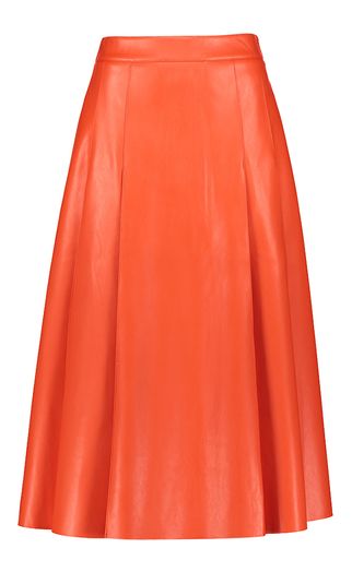 Rode midirok in faux leer Geeuw Essentiel