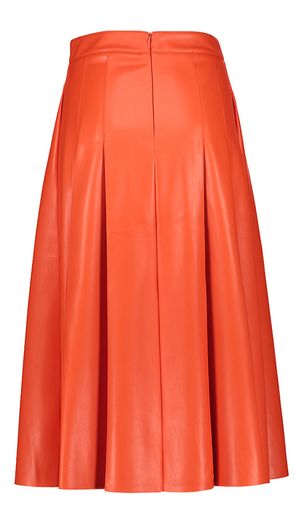 Rode midirok in faux leer Geeuw Essentiel