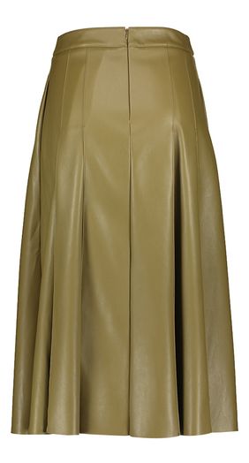 Kaki midirok in faux leer Geeuw Essentiel