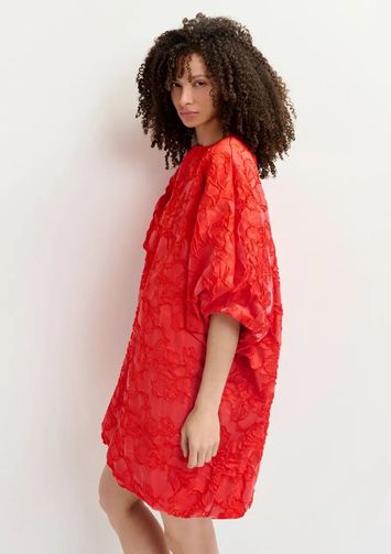 Rode mini-pofjurk in jacquard Grateful Essentiel