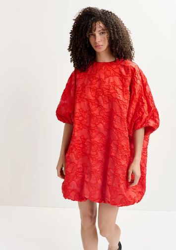 Rode mini-pofjurk in jacquard Grateful Essentiel