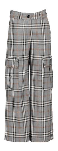 Grijze geruite cargo broek Elsy