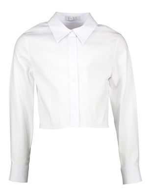 Witte cropped katoenen blouse Elsy