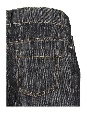 Donkerblauwe wijdvallende broek met boord onderaan Elsy