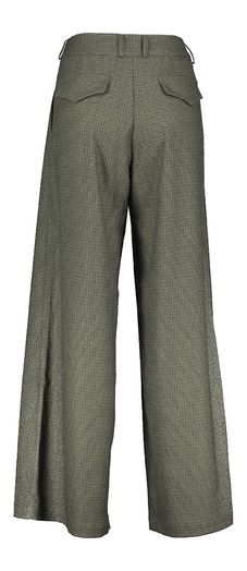 Broek in bruin en groene vichy print Edward Nathalie Vleeschouwer