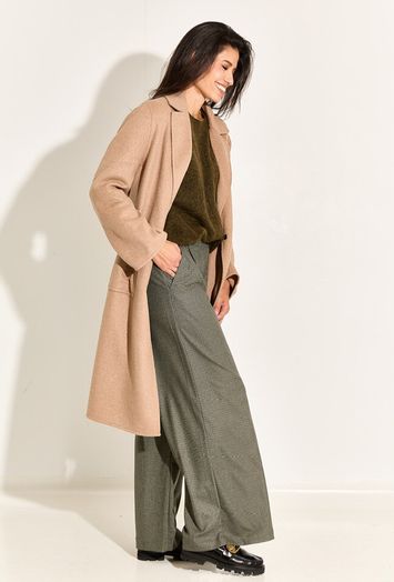 Broek in bruin en groene vichy print Edward Nathalie Vleeschouwer