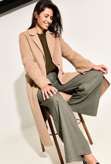 Broek in bruin en groene vichy print Edward Nathalie Vleeschouwer