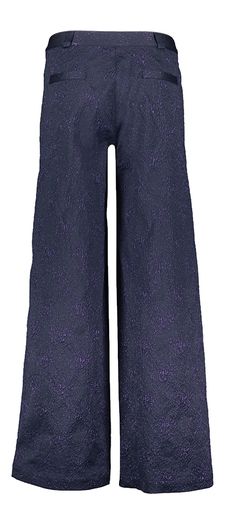 Donkerblauwe broek met paarse glitter met opgestikte zakken Bolivar Nathalie Vleeschouwer