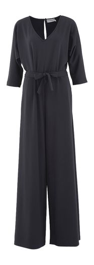 Donkerblauwe jumpsuit met driekwart mouwen Nathalie Vleeschouwer