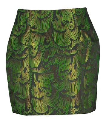 Groene opvallende rok Chanel Nathalie Vleeschouwer