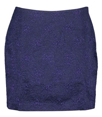 Paarse rok in structuur en glitter Chanel Nathalie Vleeschouwer