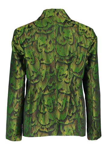 Groene opvallende blazer in print Davos Nathalie Vleeschouwer 