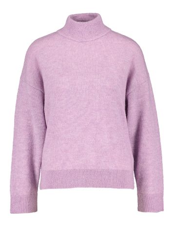 Lila wollen pull met ronde hals Astoria Nathalie Vleeschouwer