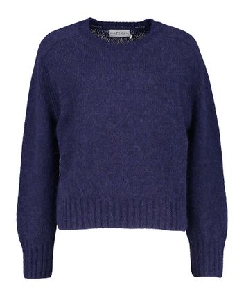 Kobalt blauwe trui met Alpaca wol Asmara Nathalie Vleeschouwer 