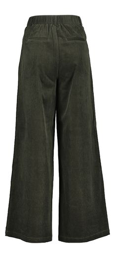 Groene lange wijde broek in riblfuweel Philo FRNCH 