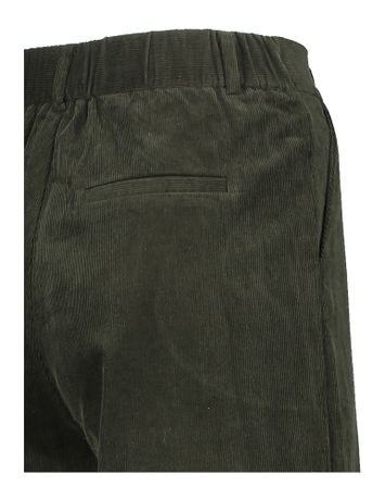 Groene lange wijde broek in riblfuweel Philo FRNCH 