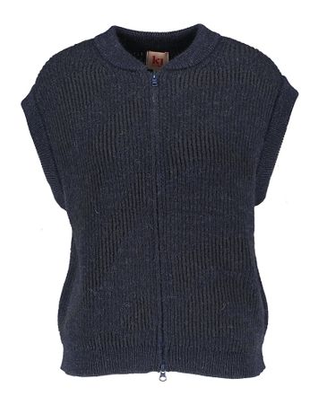 Mouwloze wollen gilet met rits O'Leary K&J