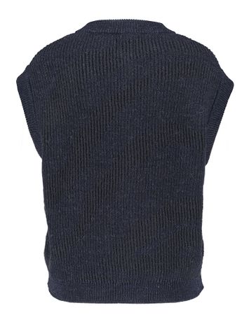 Mouwloze wollen gilet met rits O'Leary K&J