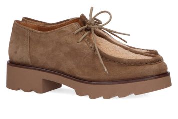 Camel lage schoen met veters CATWALK