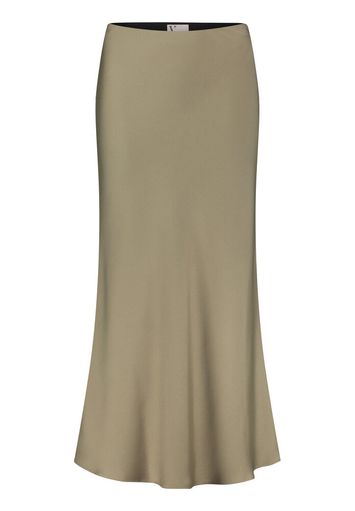 Bordeaux halflange rok in glanzende stof Vera Mont