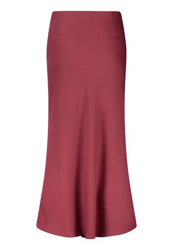 Bordeaux halflange rok in glanzende stof Vera Mont