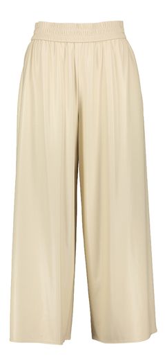 Ecru wijdvallende broek in leather look Genaro Max Mara 