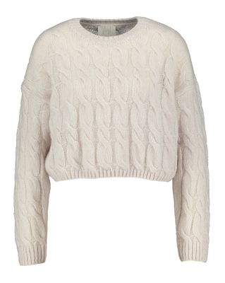 Ecru pull met kabelmotief Clarino Marella