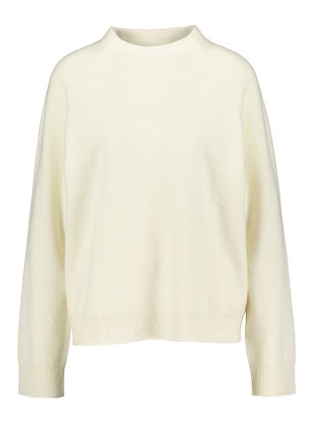 Ecrukleurige pull met ronde hals en lange mouwen Rosso 35