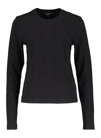 Zwarte geribbelde t-shirt met lange mouwen Olaf