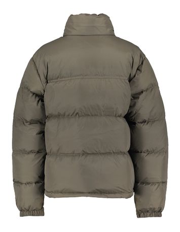 Grijsgroene padded jas met uitritsbare kap Olaf