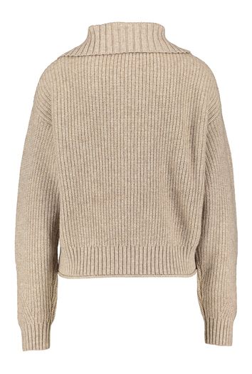 Beige pull met korte rits Olaf 