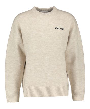 Beige pull met merklogo Olaf 