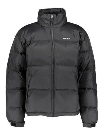 Zwarte padded jas met uitritsbare kap Olaf