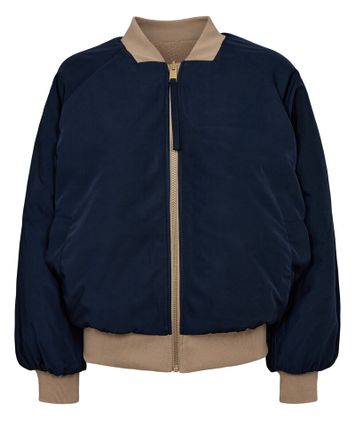 Camelkleurige reversibel teddy bomberjacket Etera Numph