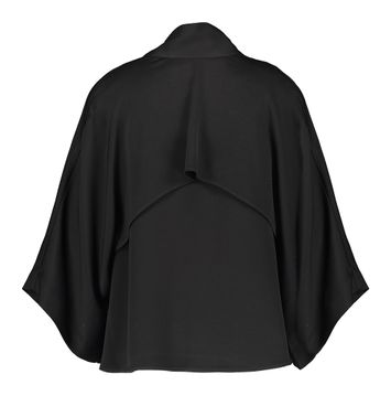Zwarte top met cape Psophia 