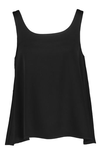 Zwarte top met cape Psophia 