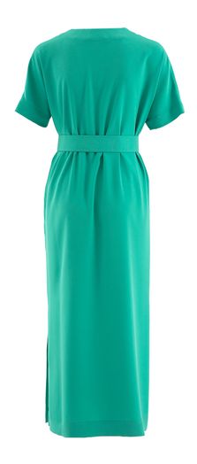Groene lange jurk met riem Her