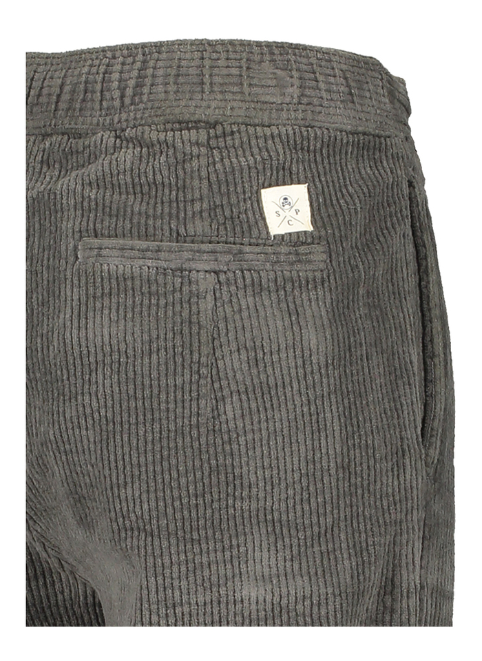 Donkergrijze ribfluwelen broek Scalpers