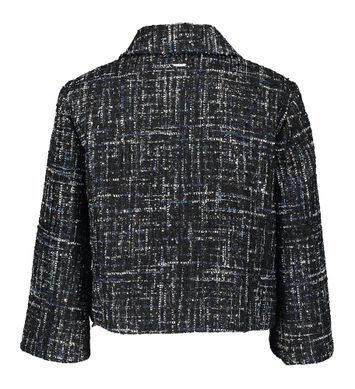 Zwarte vest in bouclé stof met zilveren knopen Liu Jo
