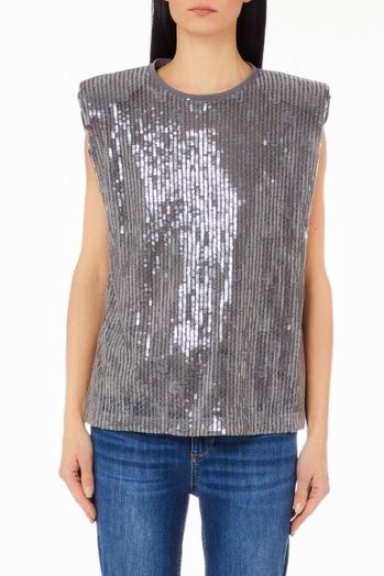 Grijze t-shirt met strass Liu Jo