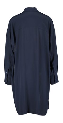 Blauw kleed met ruffles en lange mouwen Kita Momoni 