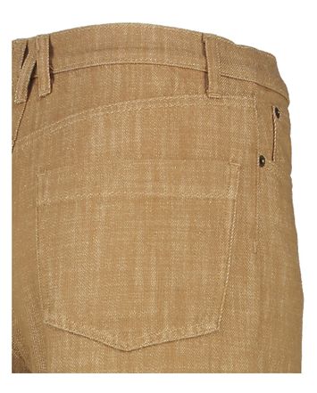 Camel kleurige broek met detail aan de boord onderaan Mikayo Momoni