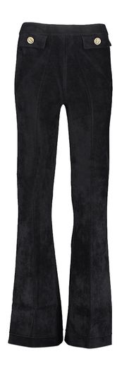 Zwarte zachte lange broek met gouden knopen Twinset