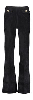 Zwarte zachte lange broek met gouden knopen Twinset