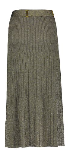 Goudkleurige halflange rok in lichte plissé Twinset